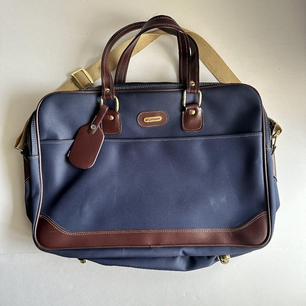 Vintage Leisure Luggage Brand Tote Luggage Travel Bag 22” Carry On Duffel Rare
